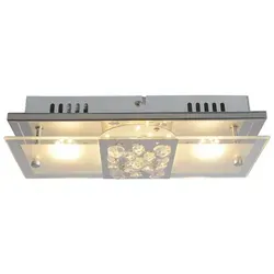 Näve - LED Deckenleuchte, Lettona, Maße: l: 30cm; b: 12cm; h: 7,5cm; 1230742 - Silber