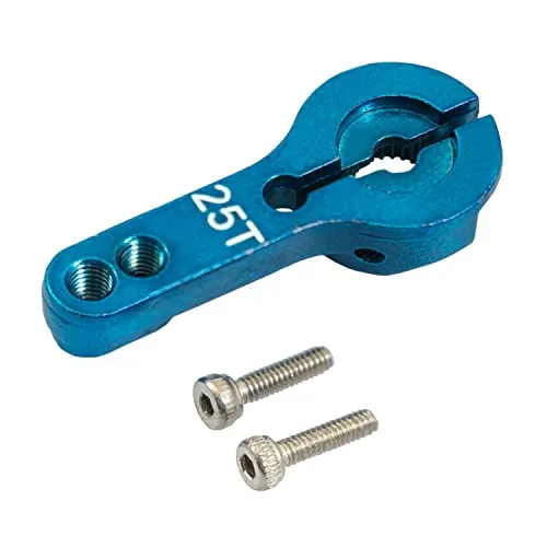 AZDelivery Aluminium 25T Servoarm Horn für HD Servo MG995 MG996R MG946 RED | RC Servo Arm RC Zubehör für die meisten RC Modellautos | Metall Servo Horn Arm mit Ersatz-Schraube