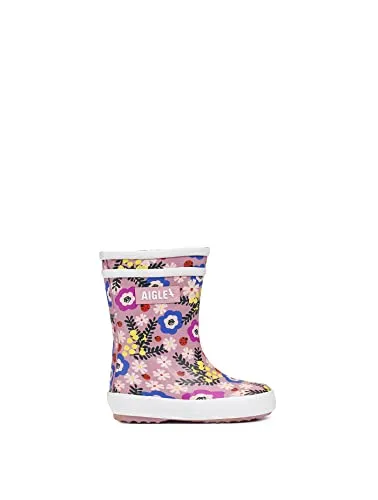 Aigle Unisex Baby FLAC PLAY2 Gummistiefel, Flower Power, 22 EU - Baby Stiefel für Jungen, stylische Gummistiefel mit Flower Power Design, ideal für nasse Tage und Spielen im Freien.