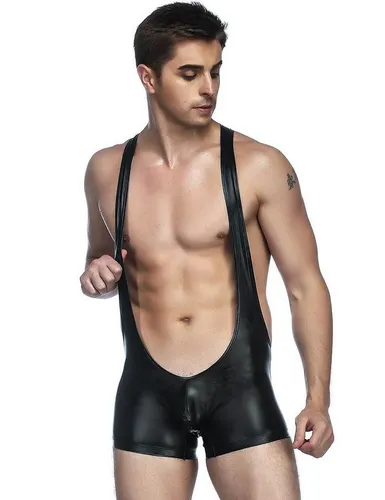 Lau-Fashion Catsuit Body Wetlook Leder Overall für Herren - Maskuliner Catsuit von Lau-Fashion®, gefertigt aus hochwertigem Wetlook-Stoff. Perfekte Passform und angenehmer Tragekomfort, ideal für besondere Anlässe oder aufregende Auftritte.