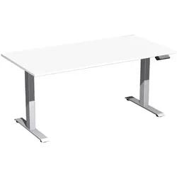 Elektro-Hubtisch Elevate Basic, 800 x 1600 mm, weiß/silber - Weiß/Silber
