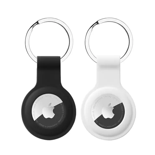 Stück Schlüsselanhänger für Apple AirTag Anhänger, Airtags Hülle Silikon Case Cover Schutzhülle für Air Tag mit Key Ring 2