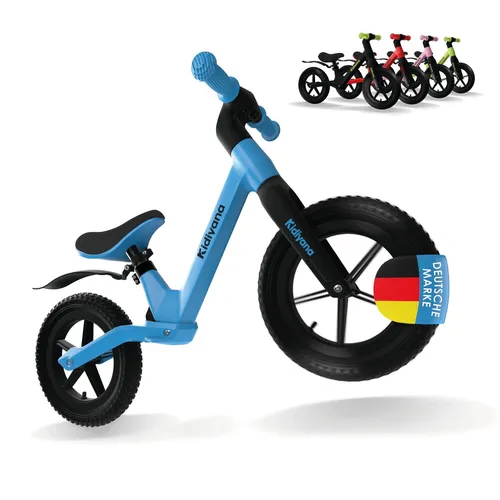 Kidiyana Kinder Laufrad Lauflernrad 12 Zoll ab 2 Jahren Robust & Leicht Blau