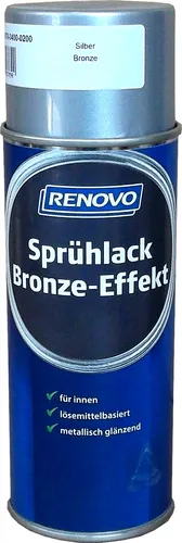 400ml Renovo Sprühlack Bronze-Effekt Silber von Renovo