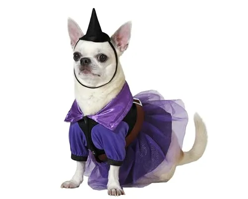 ATOSA Hexenkostüm für Haustiere, Violettes Kleid mit Hut