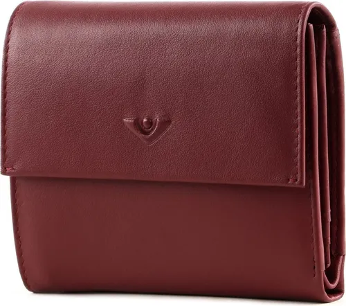 VOi Soft Jodie Wallet Granat dunkelrot - Elegante Geldbörse aus hochwertigem Kalbsleder mit RFID Blocker, ideal für die sichere Aufbewahrung von Karten und Bargeld. Perfekt organisiert mit 10 Kartenfächern und zusätzlichen Geldscheinfächern.