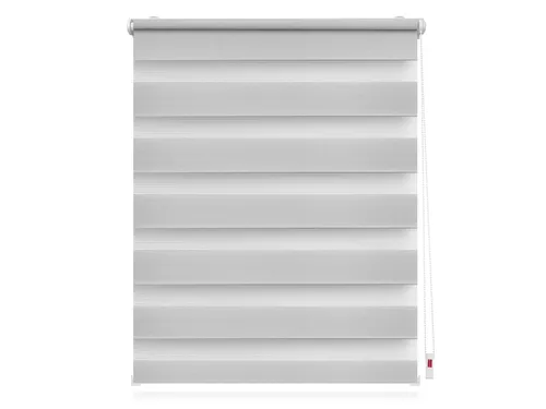 Lichtblick Original Duo Rollo, Grau, 95x150 cm - Rollos, modernes Sonnenschutzsystem mit individuell dosierbarem Licht und einfacher Klemmträgermontage – ideal für Mietwohnungen ohne Bohren!