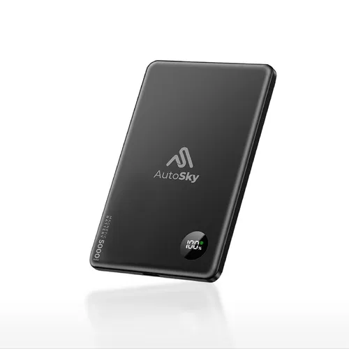 AutoSky Magnetische Powerbank 5000mAh | Kabellos & USB-C