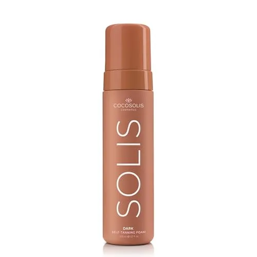 COCOSOLIS SOLIS Dark Selbstbräuner Mousse für Gesicht und Körper - Selbstbräuner für ein natürliches, tiefes Bräunungsergebnis, ideal für einen sonnengeküssten Teint ohne UV-Strahlen.