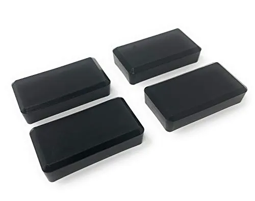 Design61 4X Kappen für Vierkantrohre 40 x 20 mm Schutzkappen Gleiter Bodenschutz für Vierkantrohre