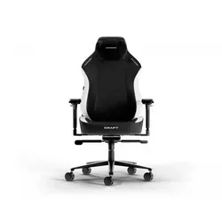 DXRacer CRAFT XL Gaming Stuhl - Schwarz & Weiß EPU Leder - Ergonomischer Premium-Gaming-Stuhl mit verstellbaren 4D-Armlehnen und multifunktionaler Kontrolleinheit für höchsten Komfort bei langen Gaming-Sessions.