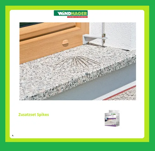 Windhager Vogel- & Taubenabwehr Schutz Zusatzset Spikes