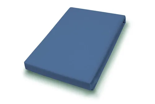como Boxspring-Spannbettlaken Uni Jersey 3700, blau, 140 cm von H.G. Hahn