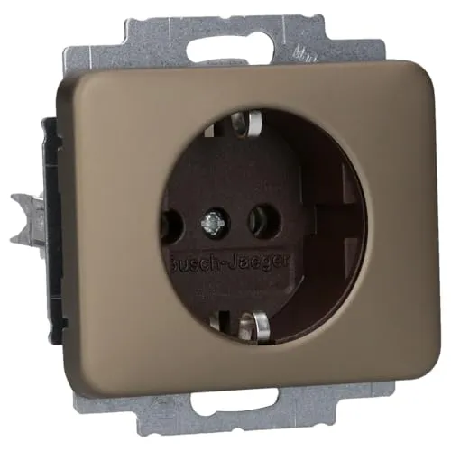 Busch-Jaeger 20 EUC-21 SCHUKO Steckdosen-Einsatz Bronze Alpha 2CKA002011A1425