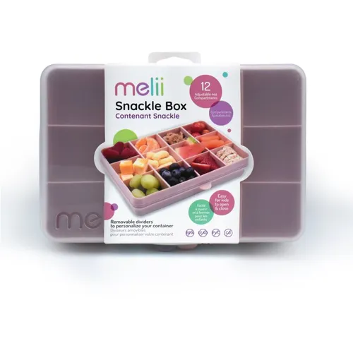 melii Snackle Box - Unterteilte Snack-Behälter für Kinder - Babynahrung Aufbewahrung mit 12 Fächern und herausnehmbaren Trennwänden, ideal für vielseitige Snacks und perfekt für kleine Finger, BPA-frei und spülmaschinenfest.