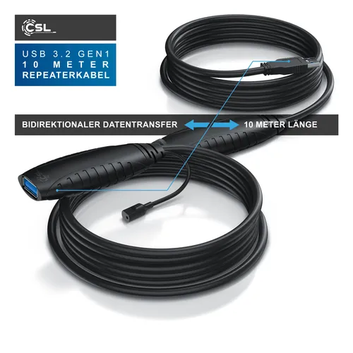 CSL 10m USB 3.2 Repeaterkabel von CSL