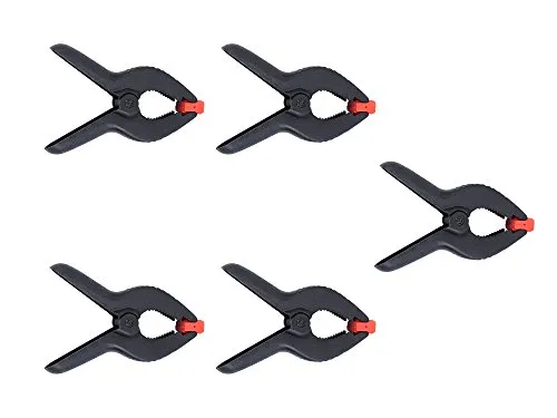 Bresser F001531 Fotostudio BR-50 Multi Klammer (5-Stück), schwarz