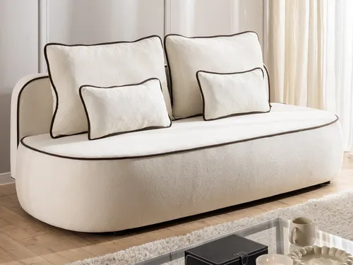 S-Style Möbel Schlafsofa Vero mit Bettkasten und Kontrastpaspel - Modernes Schlafsofa mit integriertem Bettkasten und stilvoller Kontrastpaspel. Ideal für bis zu drei Personen, bietet es hohen Sitzkomfort und ist pflegeleicht – perfekt für Familien und gemütliche Abende.