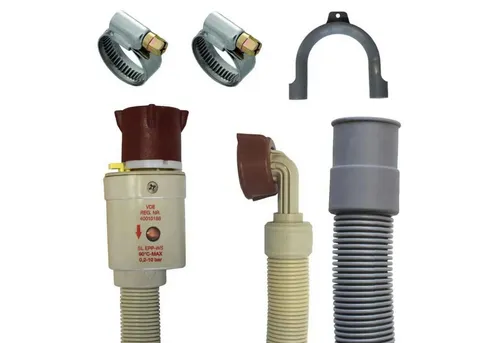 Boni-Shop Sanitär-Anschlussset Aquastop Schlauch Set 2,5m für Waschmaschinen & Geschirrspüler - Komplettes Anschluss-Set mit Aquastop-Schlauch für sicheren Wasseranschluss. Ideal für Waschmaschinen und Geschirrspüler, sorgt für dichte Verbindungen und einfache Installation. Hochwertige Materialien garantieren Langlebigkeit.