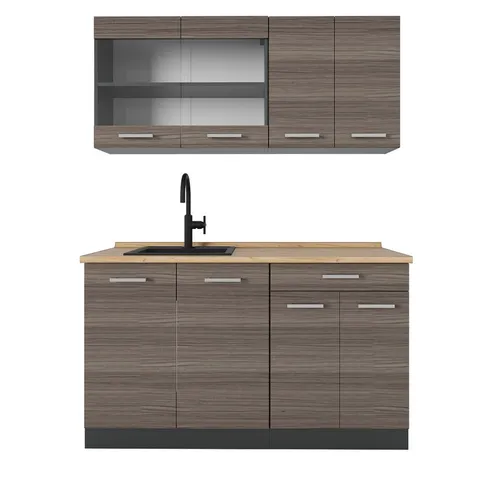 Vicco Küchenzeile R-Line, Edelgrau/Anthrazit, 140 cm von Vicco