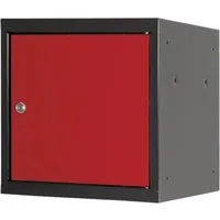 PROREGAL® Spind Schließfachwürfel Blocky mit Zylinderschloss, Grau - Spinde für sichere Aufbewahrung von Wertsachen, ideal für Schulen und Vereine. Robuste Stahlkonstruktion mit Zylinderschloss und 2 Schlüsseln für zuverlässigen Schutz.