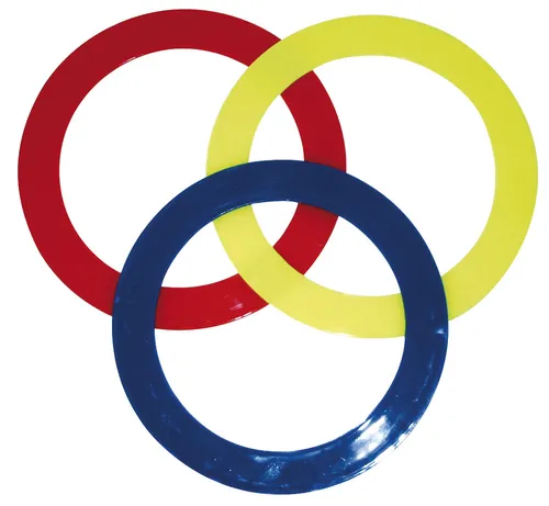 Jonglierringe mehrfarbig, Ø24 cm 3-tlg., Kunststoff, Artistik