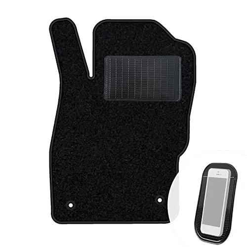 moto-MOLTICO Fahrer Fußmatte Auto Velours Fahrerseite Autoteppiche Schwarz Fahrermatte 1-teilig passend für Opel Corsa E 2015-2019