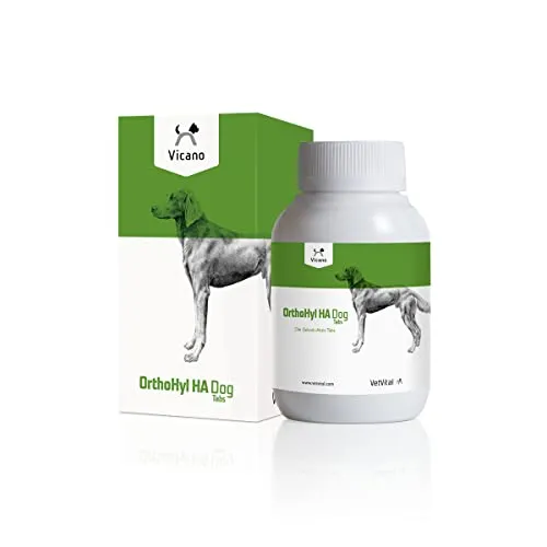 VetVital Vicano OrthoHyl HA Dog | 120 Tabletten - Gelenk- & Knochenschutz für Hunde, unterstützt die Beweglichkeit und Gelenkgesundheit mit wertvoller Hyaluronsäure für mehr Lebensqualität.