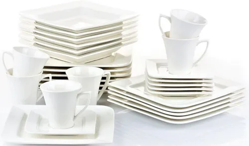 Retsch Arzberg Kombiservice Geschirr-Set Fantastic (30-tlg) für 6 Personen - Hochwertiges Fine China-Porzellan, mikrowellengeeignet und spülmaschinenfest – ideal für stilvolle Dinnerpartys und den täglichen Gebrauch.