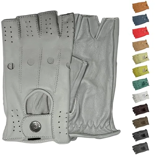 German Wear Lederhandschuhe Driving-GL3 Halbfinger