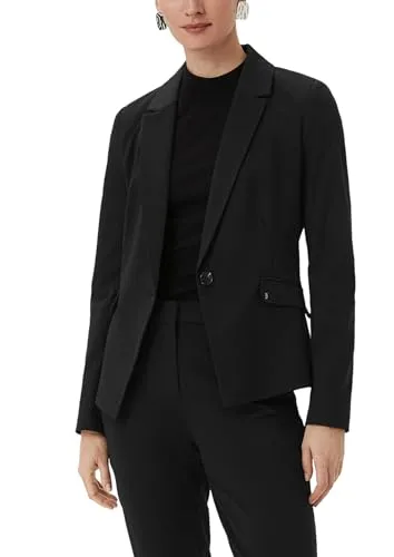 Comma Jackenblazer mit Viskose schwarz 34 in schwarz von comma,