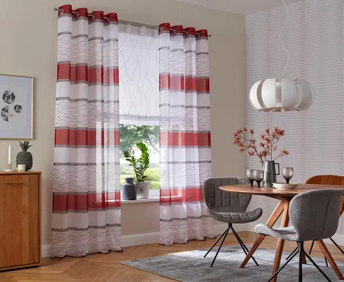 my home Gardine Jay in rot von OTTO home