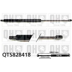 QUINTON HAZELL QTS828418 Gasfeder Heckklappendämpfer für FORD Tourneo Custom V362 Bus (F3) 648mm