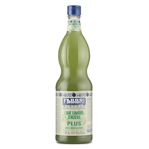 Food-United LIMETTE-ZITRONE SIRUP 4x1L - Exklusiver Mixybar Sirup von FABBRI - Getränkesirupe & Konzentrate - Ideal für Cocktails, Mocktails und Soft-Drinks, gluten- und GVO-frei, perfekt für professionelle Bars und Zuhause.