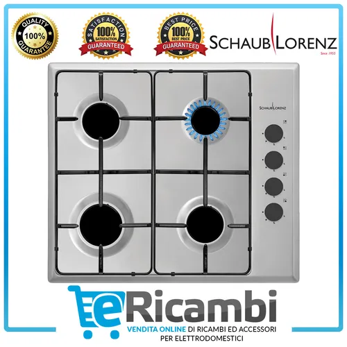 Edelstahl Einbaukochfeld 4-flammig Schaub Lorenz SSPC604XL