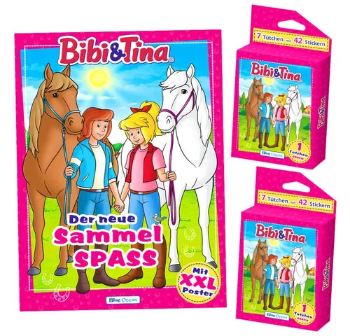 Bibi und Tina Sticker Serie 2 - Pferdesticker Sammelsticker (2024) - Entdecke die neue Bibi & Tina Sticker Serie 2! Mit 1 Sammelalbum und 2 Blistern (14 Tüten / 84 Sticker) erzählst du die Abenteuer der Pferde-Freundinnen. Ideal zum Sammeln, Tauschen und Einkleben für kleine Fans der Serie!
