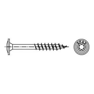 SPAX Holzbauschraube 6,0 x 100 mm, Edelstahl A2 in weiß von SPAX