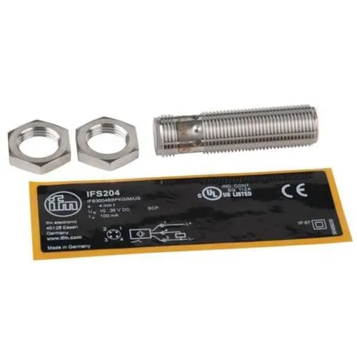 Ifm Electronic Sensor IFS204 M12x1 - Zubehör für Alarmanlagen, induktiver Sensor mit 4 mm Schaltabstand, ideal für präzise Anwendungen und einfache Integration dank M12-Steckverbindung.