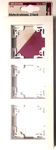 Abdeckrahmen 3-fach ultraweiß Serie Melbourne Unitec 42559 R3IU901