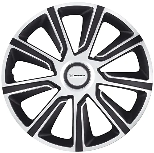 MICHELIN Radkappen 13 Zoll - Universelles 4er Set für Ihr Auto - Radkappen aus bruchfestem ABS-Kunststoff mit innovativem NIGHT-VISION-SYSTEM für bessere Sichtbarkeit. Passend für alle PKW und einfach zu montieren.