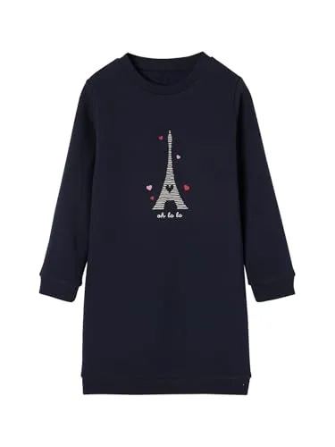 Vertbaudet Mädchen Sweatkleid Basic Marine 116 von Vertbaudet