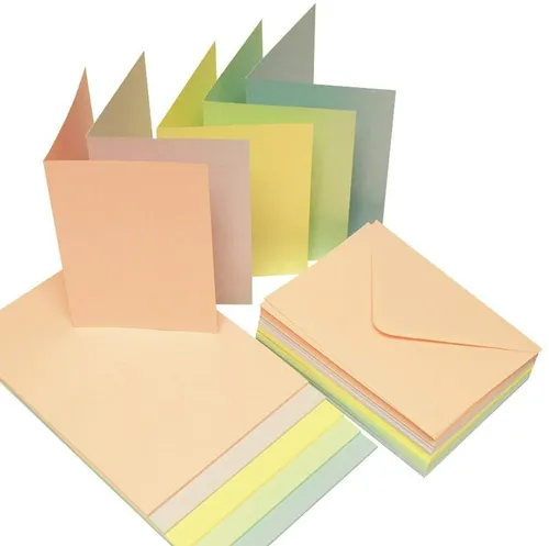 Pastellfarben 12.7cm x 17.8cm Leer Karten 225gsm & Umschlag 80gsm Machen 2307 40