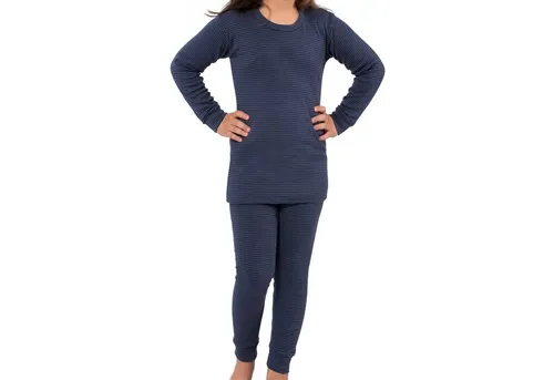 celodoro Funktionshose Kinder Thermowäsche-Set Ringel-Optik Warm und atmungsaktiv