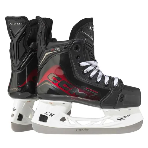 CCM JETSPEED 890 Junior Schlittschuhe - Hochwertige Eishockeyschlittschuhe für Junioren, Größe 2.5 (EU35.5), mit Regular Passform und schnürbarem Verschluss für optimalen Halt auf dem Eis.