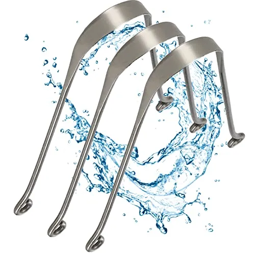 3x Zungenschaber Ayurvedisch 100% Edelstahl, Zungenreiniger - Tongue Scraper gegen Mundgeruch
