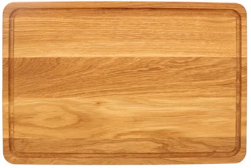 Schneidebrett Hackbrett Tranchierbrett - Eichenholz 50 x 30 cm - Schneidebrett aus hochwertigem Eichenholz, beidseitig verwendbar und hitzeresistent, ideal für die Küche.