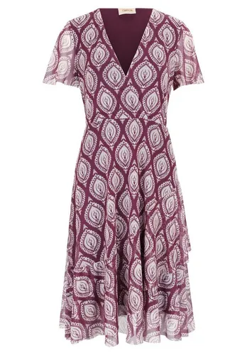 Cartoon Damen Volantkleid mit Rüschen 36, Purple/Black in lila von Cartoon