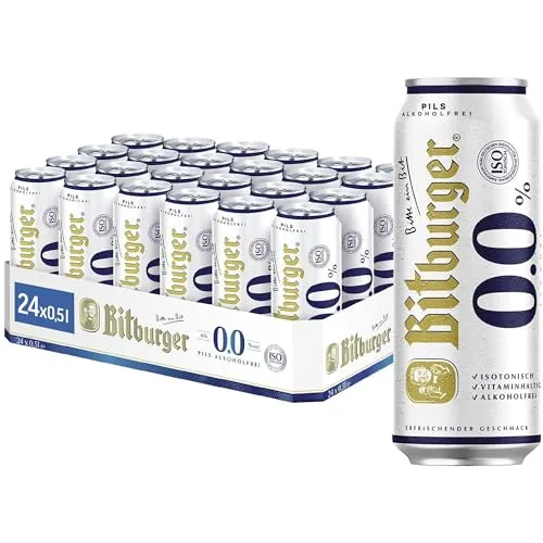Produktbild BITBURGER® 0,0% Pils Alkoholfrei – 24x 0,5l Dosen