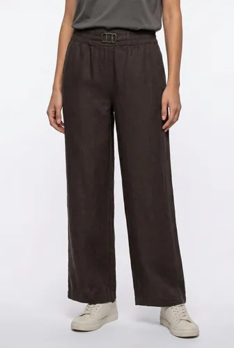 Street One Wide Leg Leinenhose Espresso Brown 46 von Street One