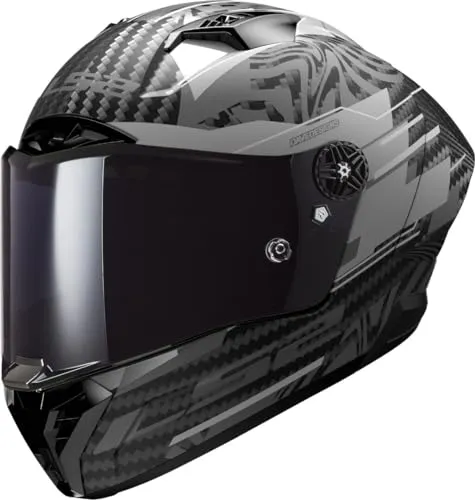 LS2 FF805 Thunder Carbon Plus GP Aero Motorradhelm Größe XS - Hochwertiger Integralhelm aus Kohlefaser für Onroad-Fahrten. Mit antiallergischem Innenfutter, optimaler Belüftung und kratzfestem Visier. Ideal für alle Jahreszeiten und komfortabel im täglichen Einsatz.